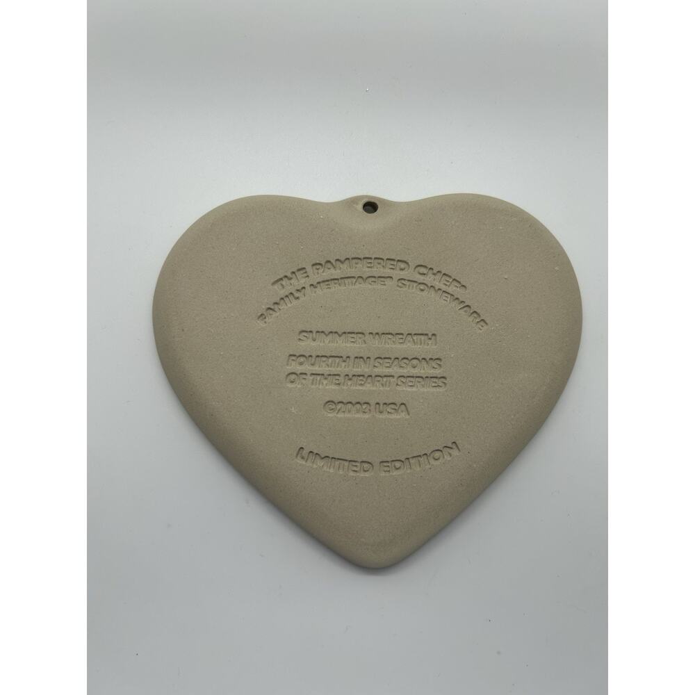 Vintage Pampered Chef Stoneware Shortbread Cookie Mold Autum Wreath Holiday - Picture 7 of 7